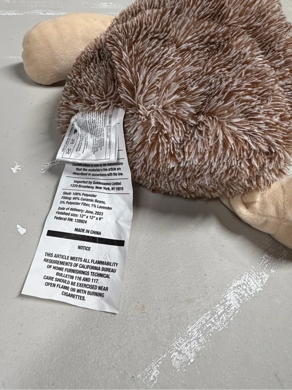 Microwaveable Hedgehog Stuffed with lavender beads